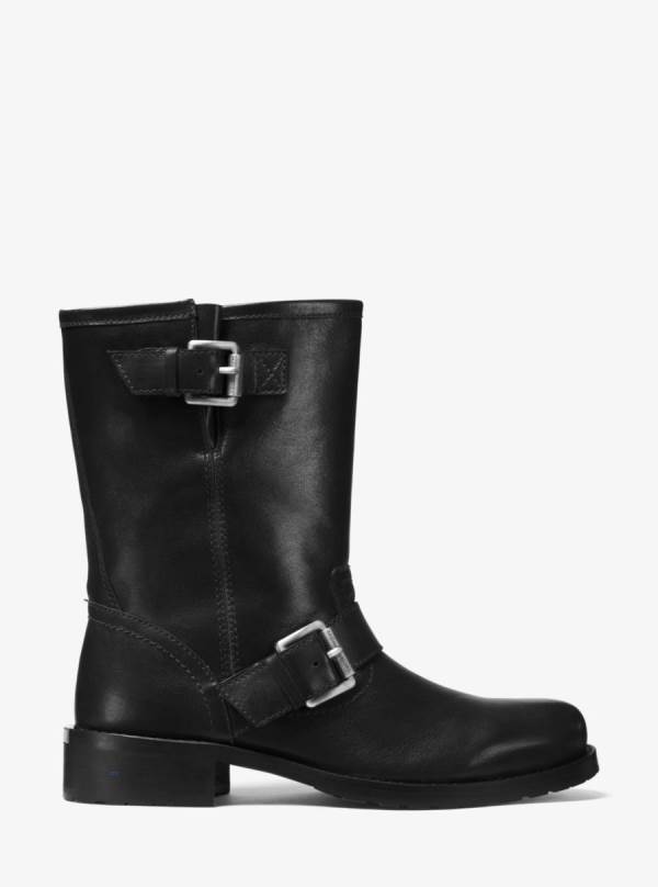 Damske Clenkove Cizmy Michael Kors Jonas Leather Moto Čierne - Topanky Michael Kors Slevy | HPQDM-4685